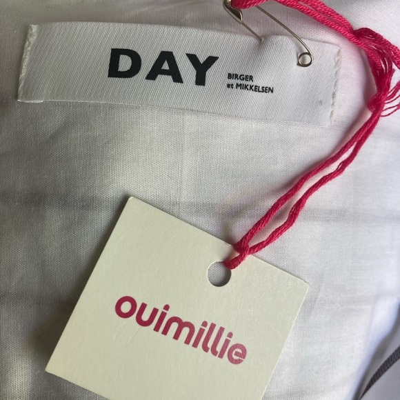 Day Birger et Mikkelsen Julia Modern Stripe Blouse Top Bright White  Brown - Picture 13 of 16